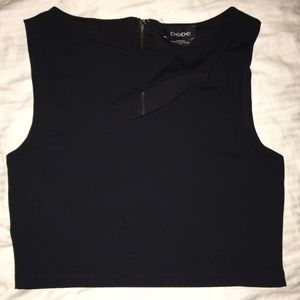 BEBE Black crop top